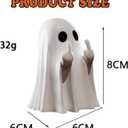 Halloween Ghost Figurine, Spooky Cute Ghost Ornaments for Home, Desk, Party Decor, Halloween Statue Indoor & Porch Decor (Cute Ghost)