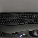 Wireless Keyboard and Mouse Combo, 2.4G Full Size Wave Keys Ergonomic Keyboard with Wrist Rest and 3-Level DPI Adjustable Wireless Ergonomic Mouse for Windows, Mac OS Desktop/Laptop/PC(Black)