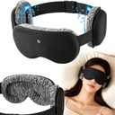 CLOZIA Sleep Headphones Wireless Bluetooth, White Noise Bluetooth Sleep Mask with 12 Soothing Sound, Sleep Mask with Bluetooth Headphones for Travel Yoga Office Meditation, Black