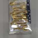 iToplin Gold Shower Curtain Hooks, Set of 12, Rust Resistant, Heavy Duty, Decorative Acrylic Shower Curtain Rings