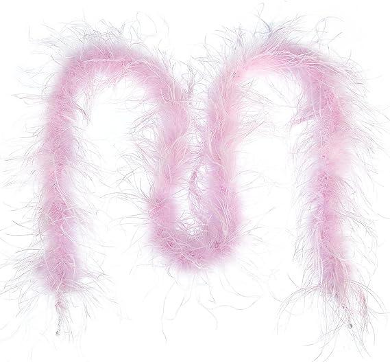 THARAHT 2Yard Ostrich Feather Boa Natural Fluffy Party Costume Decoration