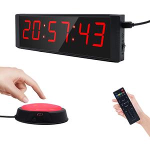 Large Stopwatch with Start/Stop Button, LED Digital Timer with Remote, Countdown Clock with Buzzer, Gym Clock for Home Gym, Interval Timer for Workout