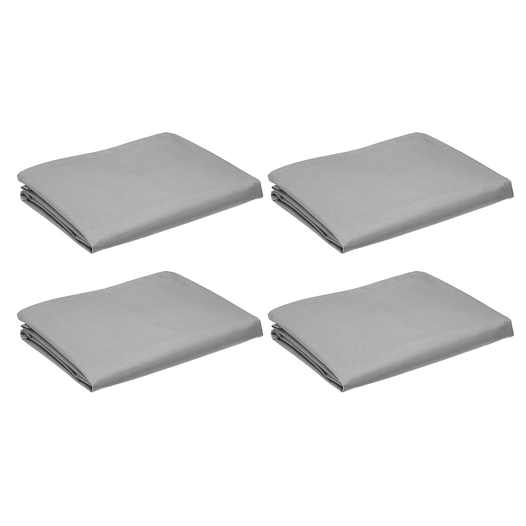 AmazonCommercial Waterproof Patio Table Covers,74 x 47 x 27.5 inches, Grey,4-Pack