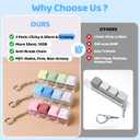 3 Pack Keyboard Fidget Toy Clicky, Creamy & Silent Stress Relief Fidget Clicker Keychain Quiet Fidget Toys for Adults, Boost Focus & Calm Anxiety at Work, Travel Ideal Stress-Relief Gift