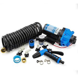 7.5GPM 80PSI Water Pump, 12V RV DC Fresh Washdown Pump Kit with Pressure Switch, Self-Priming Diaphragm Water Pump for Boats, Marines, Campers, Travel Trailers, Sprayers, and Yachts