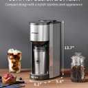 AIRMSEN Single Serve Coffee Maker with Grinder, Grind and Brew All in One - 6-16 Oz Single Cup Coffee Machine with 19 oz Travel Mug - Adjustable Drip Tray, Overheat Protection