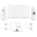 PlayVital Ranger Protective Case for Nintendo Switch 2 with Stand | Ergonomic Anti-Slip Silicone Grips, Dockable Hard Shell, 4 Thumbstick Caps | Quick-Release-Joycon Design Full-Body Cover, White