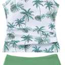 YOURUIKEY Girls Tankini Swimsuit 2 Piece Halterneck Bathing Suit Adjustable Straps and Removable Bra for Girls and Teen 7-16Y