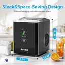 Aeitto Ice Makers Countertop, 9 Ice Cubes Release in 6 Mins, 26Lbs/24H, 2 Sizes of Bullet Ice Machine,Self-Cleaning Portable Ice Maker with Ice Scoop and Basket for Home Kitchen Office Bar RV, Black