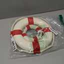 Rustic Nautical Decorative Welcome Cloth Life Ring Buoy Home Wall Door Hangings Decor, Red, Pack of 2