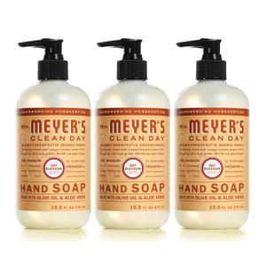 MRS. MEYER'S CLEAN DAY Hand Soap, Made with Essential Oils, Biodegradable Formula, Oat Blossom, 12.5 fl. oz - Pack of 3 MRS. MEYER'S CLEAN DAY Hand Soap, Made with Essential Oils, Biodegradable Formula, Oat Blossom, 12.5 fl. oz - Pack of 3