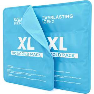 Reusable Ice Pack for Injuries | 11" x 14.5" - 2 Pack XL | Hot & Cold Pack | Large Ice Pack for Back Pain Relief, Soft Ice Packs Reusable, Flexible When Frozen