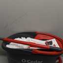 O-Cedar EasyWring Microfiber Spin Mop, Bucket Floor Cleaning System, Red, Gray, Standard