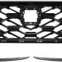 CRV Grill Set - Front Upper Grille & Radiator & Fog Light Cover w/o Hole Kit For 2023 2024 2025 2026 Honda CRV CR-V (2023-25 CRV Hybrid 2.0L)