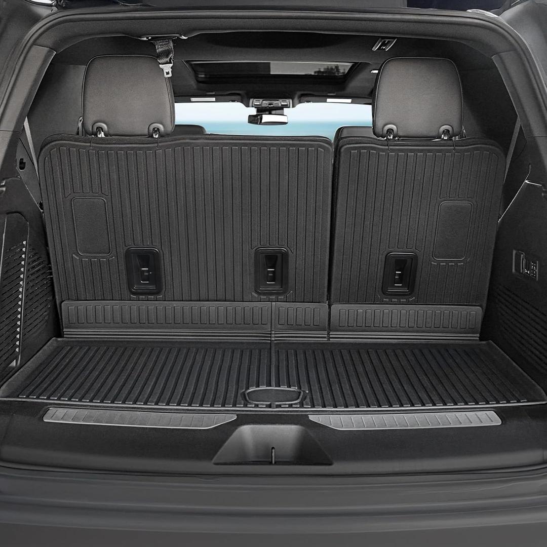 Cargo Mat for 2021-2026 Chevrolet Chevy Tahoe/GMC Yukon, Full Coverage All Weather Trunk Cargo Liner with 3rd Row Backrest Protectors for Tahoe Accessories (Not fit Yukon XL)