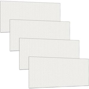 Frienda 4 Pcs Fluorescent Light Covers Replacement Flat Clear Prismatic Acrylic Ceiling Light Cover Panels(22.5" x 46.5" x 0.12")