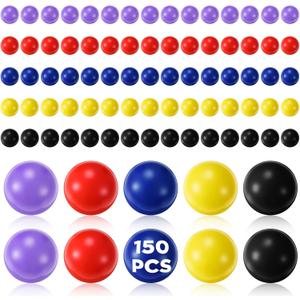 Silipull 150 x 50 Caliber Projectiles for Self Defense and Practice, 50 Cal Solid Nylon Balls, Reusable Plastic Ammo Projectiles Hard Paintball for Defense Target Shooting