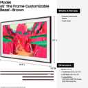 Samsung 65 The Frame Customizable Bezel (2025 Model), Magnetic, Quick and Easy Installation, VG-SCFF65BWBZA, Modern Brown, 65 Inch Pro