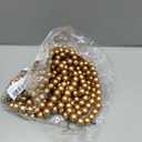 Christmas Wooden Bead Garland Wood Bead Garland Christmas Tree Decorations for Xmas Holiday Favors, 12 Feet (Gold)