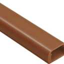 ZhiYo Wire Covers for 2 Cords, Wire Hider on Wall Mounted, Cord Cover Kit, Cable Cover Paintable, Cable Concealer for Extension Cord, Ethernet Cable, Speaker Wire Hider, Brown W0.7in H0.4in