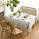 Horaldaily Spring Summer Tablecloth 60x84 Inch Rectangular, Wild Flowers Floral Table Cover for Party Picnic Dinner Decor
