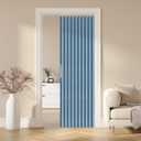 AJAZZ 100% Blackout Accordion Doors Interior Magnetic Door Curtain Closet Door Curtain Invisible Applicable Bedroom Room Living Room Doorway Blue 42" W x 78" L 1 Panel
