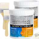 Liquid Waterproof Sealant 70oz Clear, LUVBOATE Transparent Waterproof Coating Water-Based Invisible Repairing Leak Agent Roofs, Walls, Bathroom, Kitchen Indoor & Outdoor