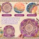 AnyDesign Boho Paper Plates Disposable Plates Vintage Bohemian Style Dessert Dinner Decorative Plate for Kitchen Birthday Party Wedding Holiday Picnic Gatherings Supplies, 36 Pcs