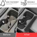 POSAID Center Console Liners for Honda CRV 2023 2024 2025 Cup Holder Insert, Center Mats for CR-V Accessories Non-Slip Anti Dust Interior Mats 17PC Set, Black Trim
