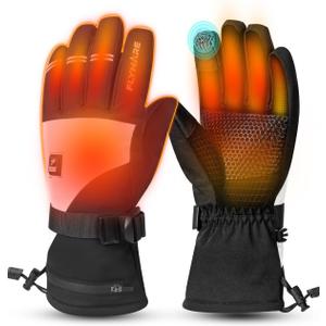 Flyhare Heated Gloves for Women Men, Rechargeable Heated Gloves with Touchscreen, Waterproof Electric Gloves Rechargeable Hunting, Skiing, Outdoor Work (XX-Large)