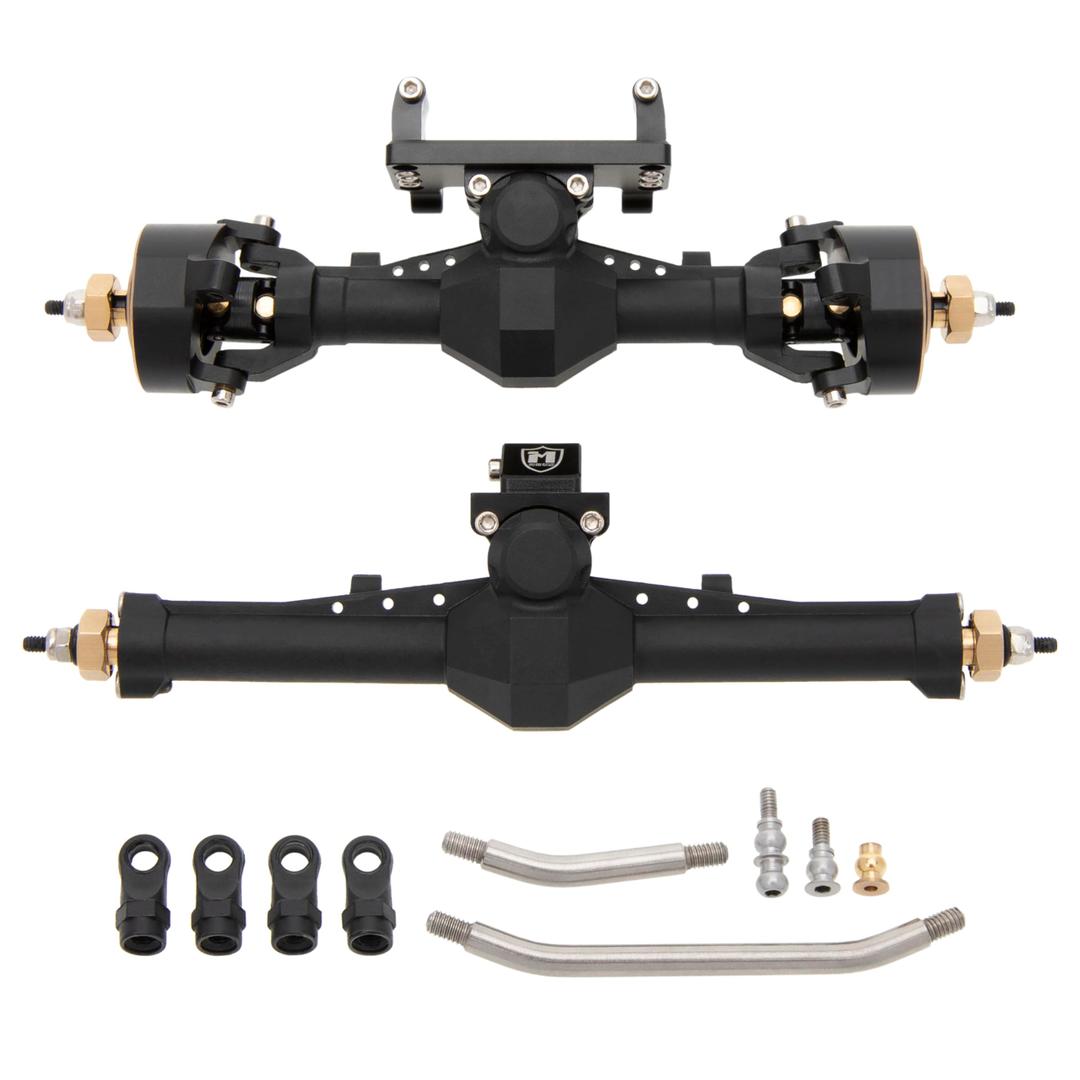 MEUS RACING Nylon SCX24 Axles with Isokinetic 3-Section CVD for Axial SCX24 C10 JLU Gladiator Bronco Deadbolt 1/24 RC Crawler, +5mm Widened and 52° Max, Steering Angle