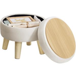 SONGMICS Foot Stool Ottoman, Small Storage Ottoman with Legs, 12.2 Inches
Footrest, Velvet, for Hallway, Living Room, Cappuccino, MACEO Collection ULOM513LH01