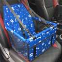 Myuilor Pet Dog Car Booster Seat Carrier,Portable Foldable Carrier with Seat Belt for Dog Cat up to 30lbs  (Blue)