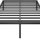 Metal Platform Bed Frame 16 Inch Tall,No Box Spring Needed,Queen Size Bed with Heavy Duty Strong Support Slats,Easy to Assemble,Black