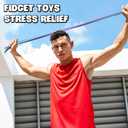 2 x Fidget Sensory Autism Toys Kids - Textured Stretchy Strings for Adults ADHD Children Stress, Flexible & Durable Quiet Fidgets for Classroom Office, Easter Stuffers Gifts Teens Boys Girls