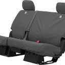 Covercraft Carhartt SeatSaver Custom Seat Covers | Fits 2014-2019 Chevrolet Silverado/GMC Sierra 1500, 2015-2024 Silverado/Sierra 2500/3500 | 2nd Row Crew Cab, 60/40 Bench Seat, Duck Weave Gravel