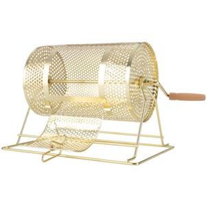Raffle Ticket Drum - Ticket Spinner Holds Up to 2500 Tickets or 80 Ping Pong Balls for Professional Raffles or Drawings by Trademark Poker (Gold)