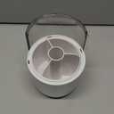 Toothbrush Holder with Cover 360 Rotating 4 Compartments Bathroom Toothpaste Electric Toothbrush Organizer, White