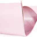 LaRibbons Quartz Pink Reversible Velvet Lurex Wired Ribbon, 4 Inch Crushed Velvet Ribbon for Gift Wrapping, Christmas Tree Decoration, Crafts Wreaths Supplies, 10 Yard