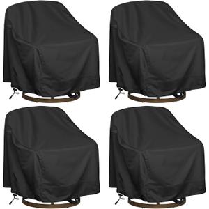 Outdoor Swivel Lounge Chair Cover 4 Pack,Waterproof Heavy Duty Outdoor Chair Covers, (39" W X 37" D X 38" H) Patio Furniture Cover for Swivel Patio Lounge Chair