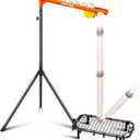 Baseball Auto Soft Toss Trainer with Rebound Net - Adjustable Height 52"-72", 8-Ball Capacity, 6/8/10s Auto-Drop, Rebound Net & Carry Bag - for Baseball & Softball Training Equipment