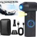 Snow Whiz Turbo Blower, Snowwhiz Turbo Blower with Led, Mini Turbo Snow Blower for Car,3 Gear Adjustable Super Power Turbo Breeze Electric Blower,Clear Snow 10x Faster