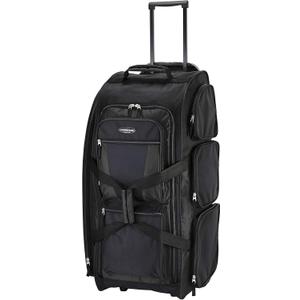 Travelers Club Xpedition 30 Inch Multi-Pocket Upright Rolling Duffel Bag (Black)