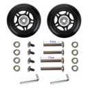 1 Pair/2pcs Luggage Suitcase Replacement Wheels 60mm/70mm/72mm/75mm/87mm/94mm/100mm, Rubber Swivel Caster Wheels 6mm Bearings Repair Kits (OD90xThk24mm/3.54x0.94in)