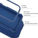 2 x for iPhone 15 Pro Max Case, 3 in 1 Heavy Duty Protection Phone Case for 15 Pro Max, 3-Layers [Shockproof] [Dropproof] Case Cover for Apple 15 Pro Max 6.7 inch (Seablue)