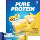 Pure Protein Bars, High Protein, Nutritious Snacks to Support Energy, Low Sugar, Lemon Cake, 1.76 oz, 12 Count (Pack of 1)(Packaging May Vary)