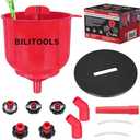 Amazon.com: BILITOOLS No-Spill Coolant Funnel Kit - 12PCS Specialized Radiator Coolant Filling Funnel Kit, Radiator Flush Kit Includes 5 Adapters, Extensions, Compatible with Ford GM|Air Bleeding, Drip-Free : Automotive