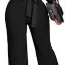 sexycherry Formal Jumpsuit for Women Dressy Elegant Long Straight Pants Jumpsuits for Party Club with Zipper (X-Large, Dark Black)