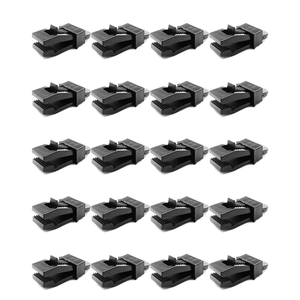 Tarp Clips Heavy Duty Lock Grip - 20 Pcs Tent Clip, Tent Clamp, Tarp Hold Down Clips, Awning Clamps for Canopy Outdoor Camping (Black)