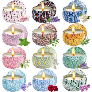 12 Pack Scented Candles Gifts for Women, Natural Soy Candles for Home Scented, Aromatherapy Christmas Candle Sets Gift for Women, Sister, Friends, Colleague